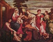 Bonifacio de Pitati Maria mit den drei theologischen Tugenden oil painting artist